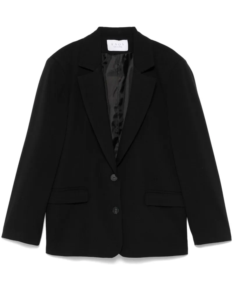 Kaos Jacke mit Logo-Schild - Schwarz Schwarz