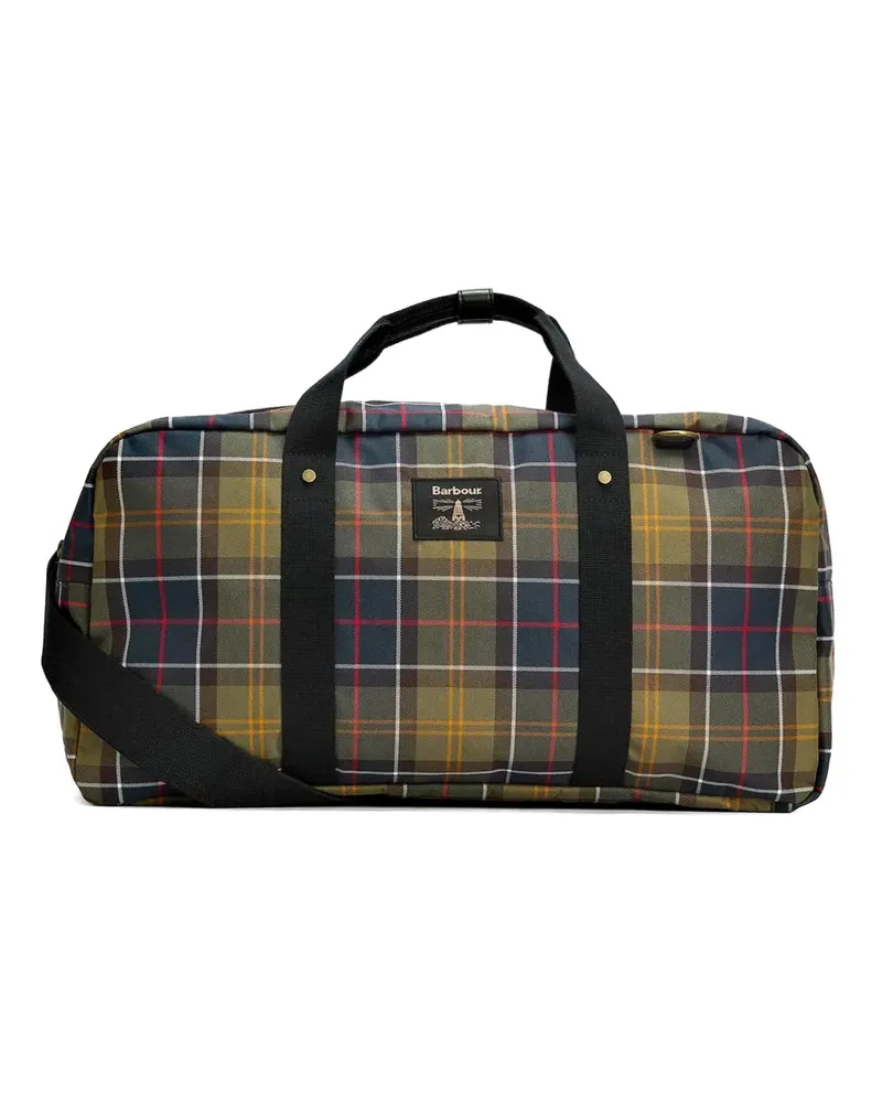 Barbour Karierte Reisetasche - Grün Grün