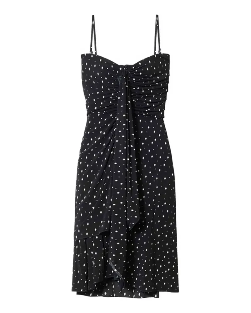 Isabel Marant Gerüschtes Minikleid mit Polka Dots - Schwarz Schwarz