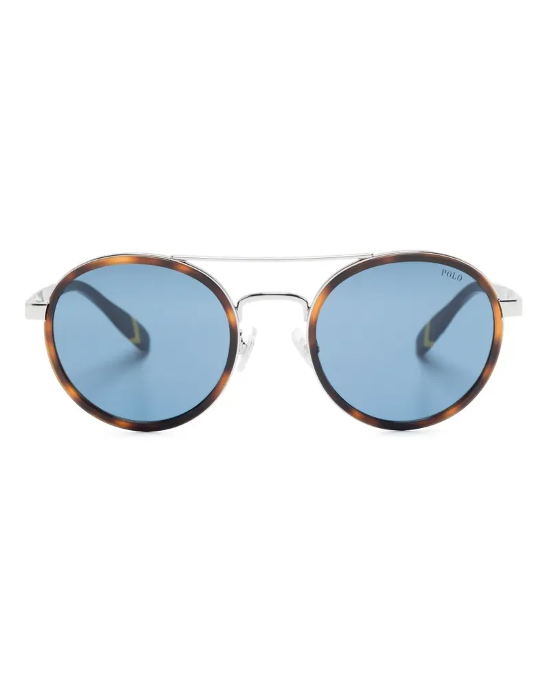 Ralph Lauren Sonnenbrille mit rundem Gestell - Silber Silber