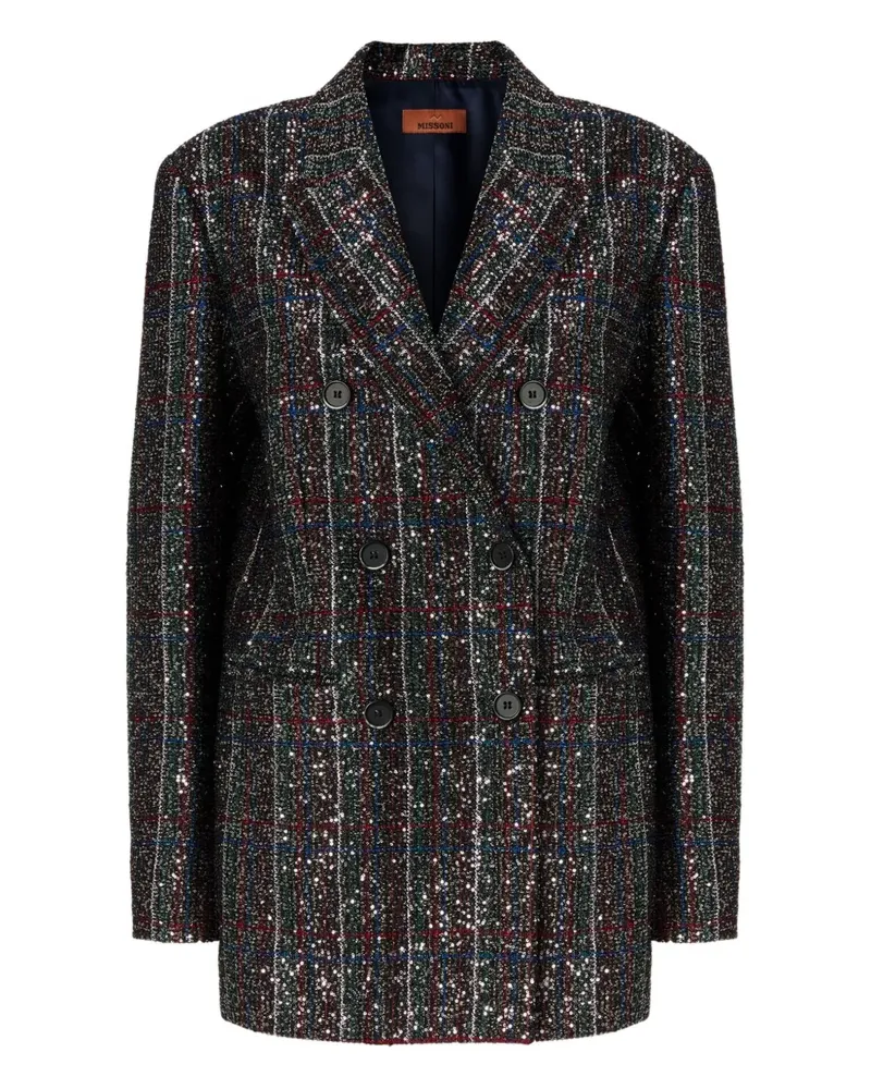 Missoni Doppelreihiges Sakko mit Pailletten - Schwarz Schwarz