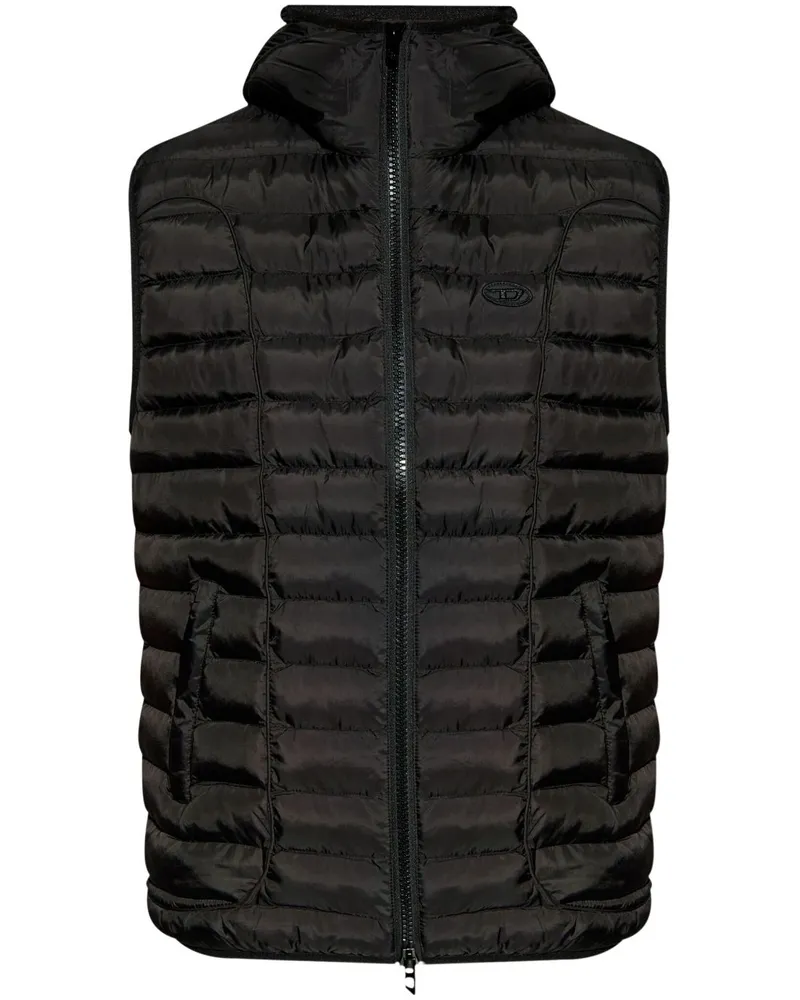 Diesel W-Temple Weste - Schwarz Schwarz