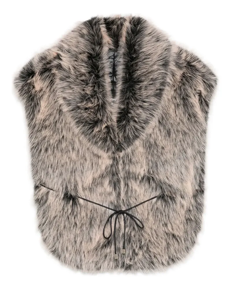 Patrizia Pepe Schal aus Faux Fur - Nude Nude
