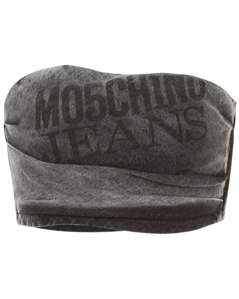 Moschino Cropped-Jeanstop - Grau Grau