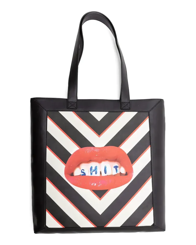 Seletti Toiletpaper graphic-print tote bag - Schwarz Schwarz