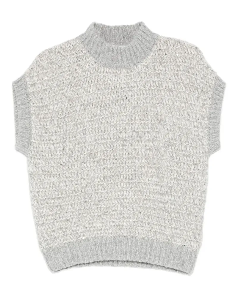 Peserico Pullover mit Stehkragen - Grau Grau