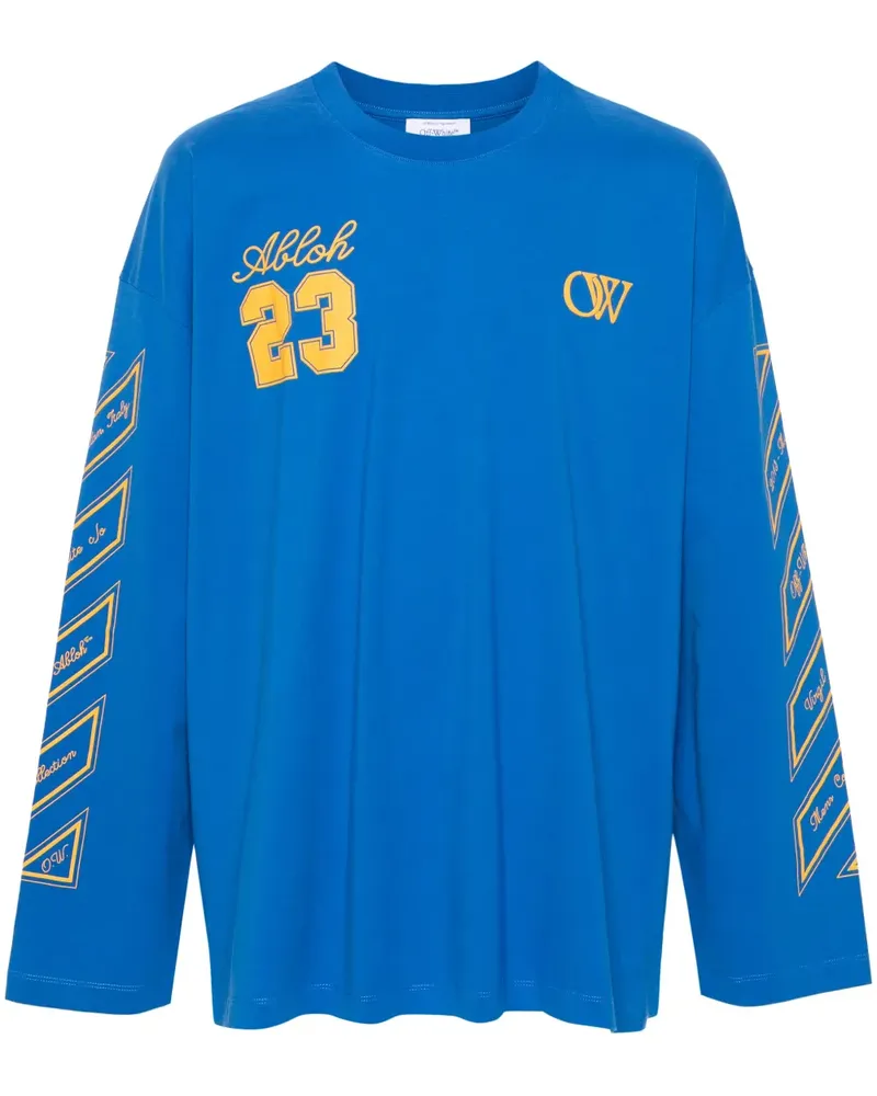 OFF-WHITE T-Shirt mit grafischem Print - Blau Blau