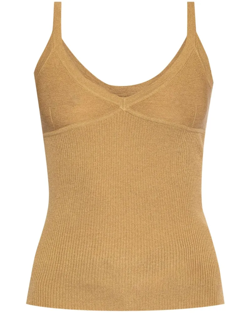 Max Mara Ärmelloses Top aus Strick - Braun Braun