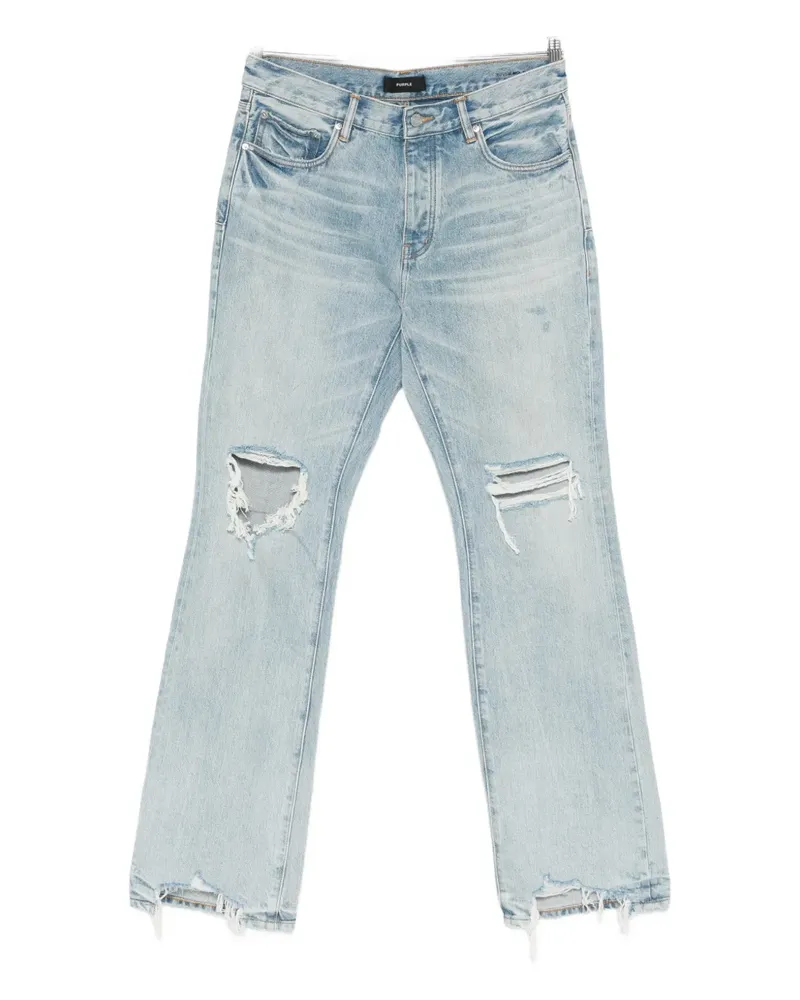 PURPLE BRAND Ausgeblichene Lucca Jeans im Distressed-Look - Blau Blau