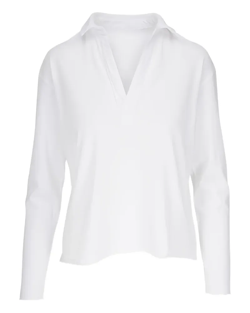 Frank & Eileen Klassisches Langarmshirt - Weiß Weiß