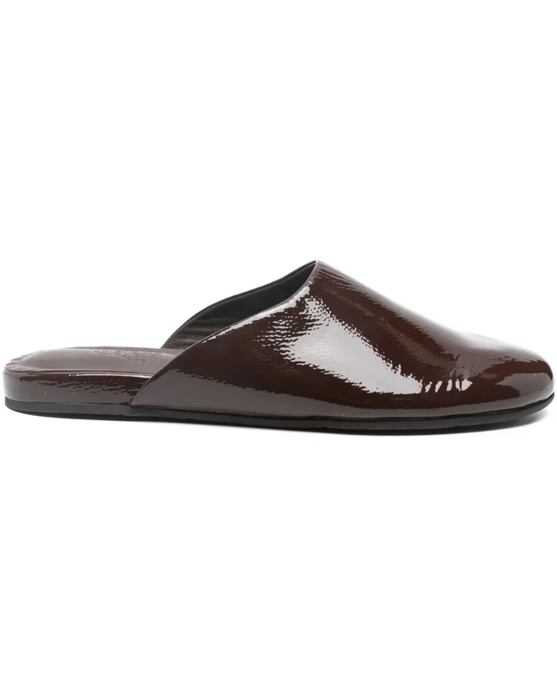 Ancient Greek Sandals patent-finish mules - Braun Braun