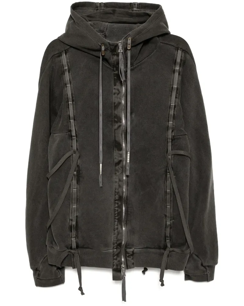 Boris Bidjan Saberi Kapuzenjacke mit Reißverschluss - Grau Grau