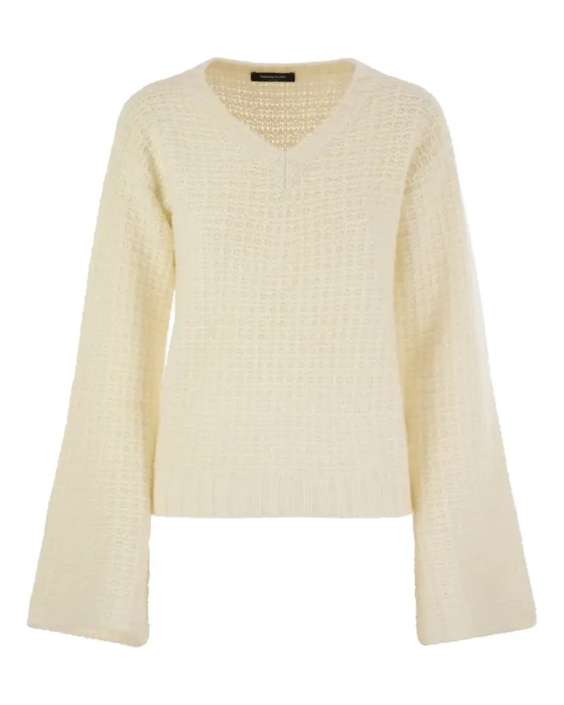Fabiana Filippi Pailletten-Pullover mit V-Ausschnitt - Nude Nude