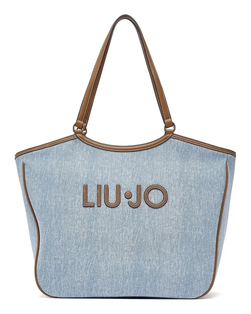Liu Jo Große Tote Bag aus Denim - Blau Blau