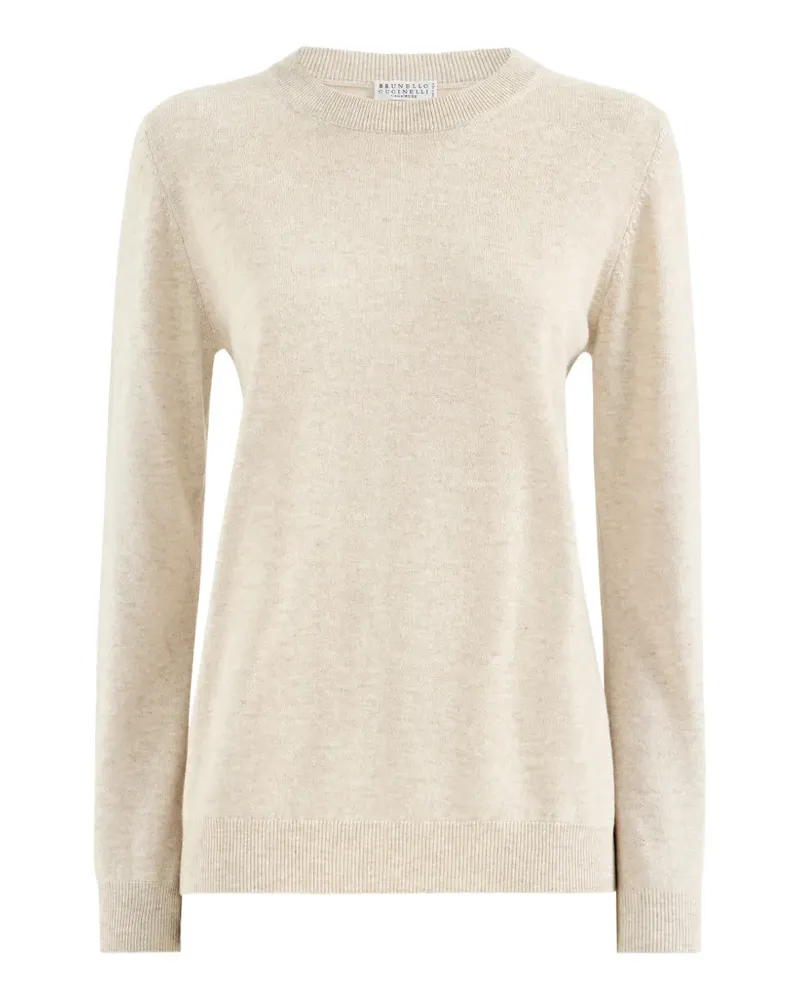 Brunello Cucinelli cashmere sweater with Monili - Nude Nude