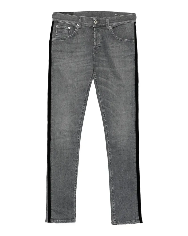 Dondup Jeans mit Samtstreifen - Grau Grau