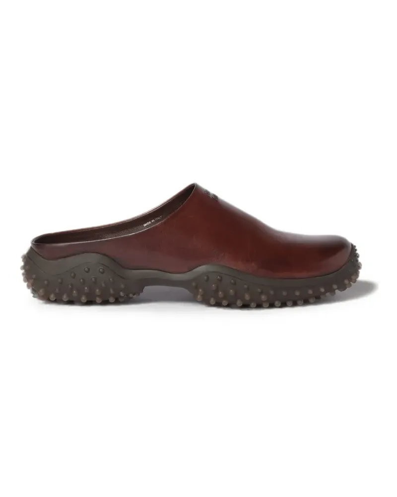 Miu Miu leather mules - Braun Braun