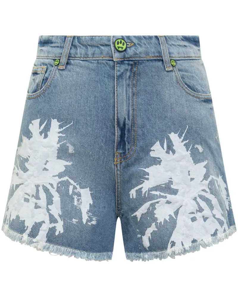BARROW Jeans-Shorts mit abstraktem Muster - Blau Blau