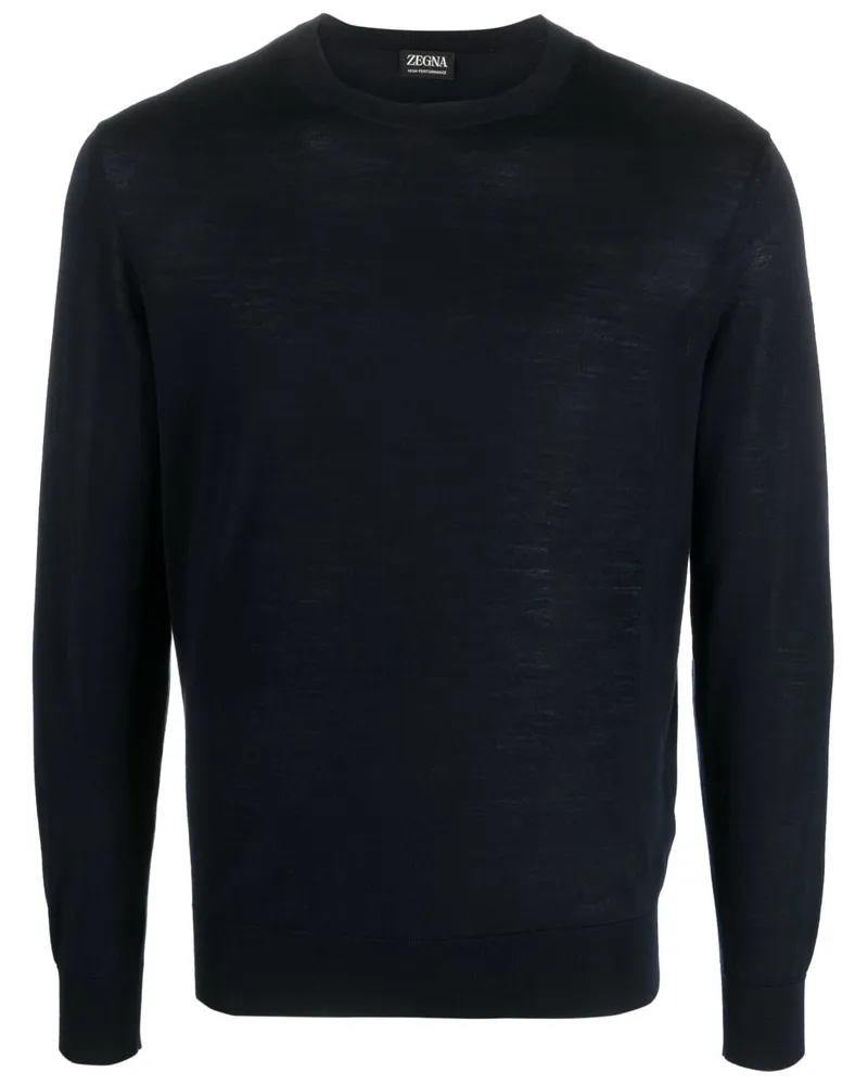 Ermenegildo Zegna Pullover mit rundem Ausschnitt Blau