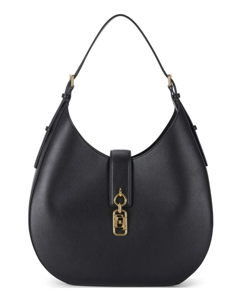 Elisabetta Franchi logo-charm shoulder bag - Schwarz Schwarz