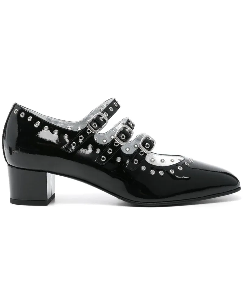 Carel Pumps mit Ösen-Detail 40mm - Schwarz Schwarz
