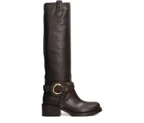 Helix Stiefel mit geflochtener Schnalle - Braun