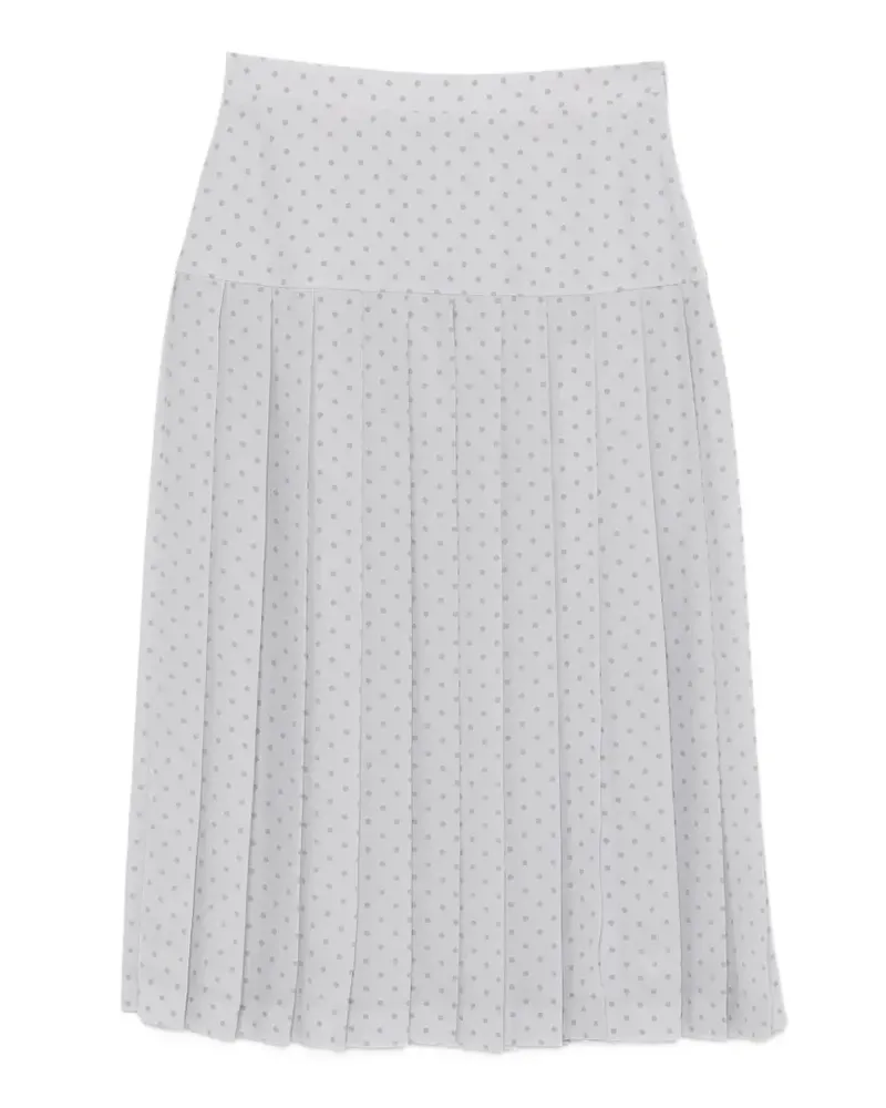 Alessandra Rich polka-dot pleated midi skirt - Grau Grau