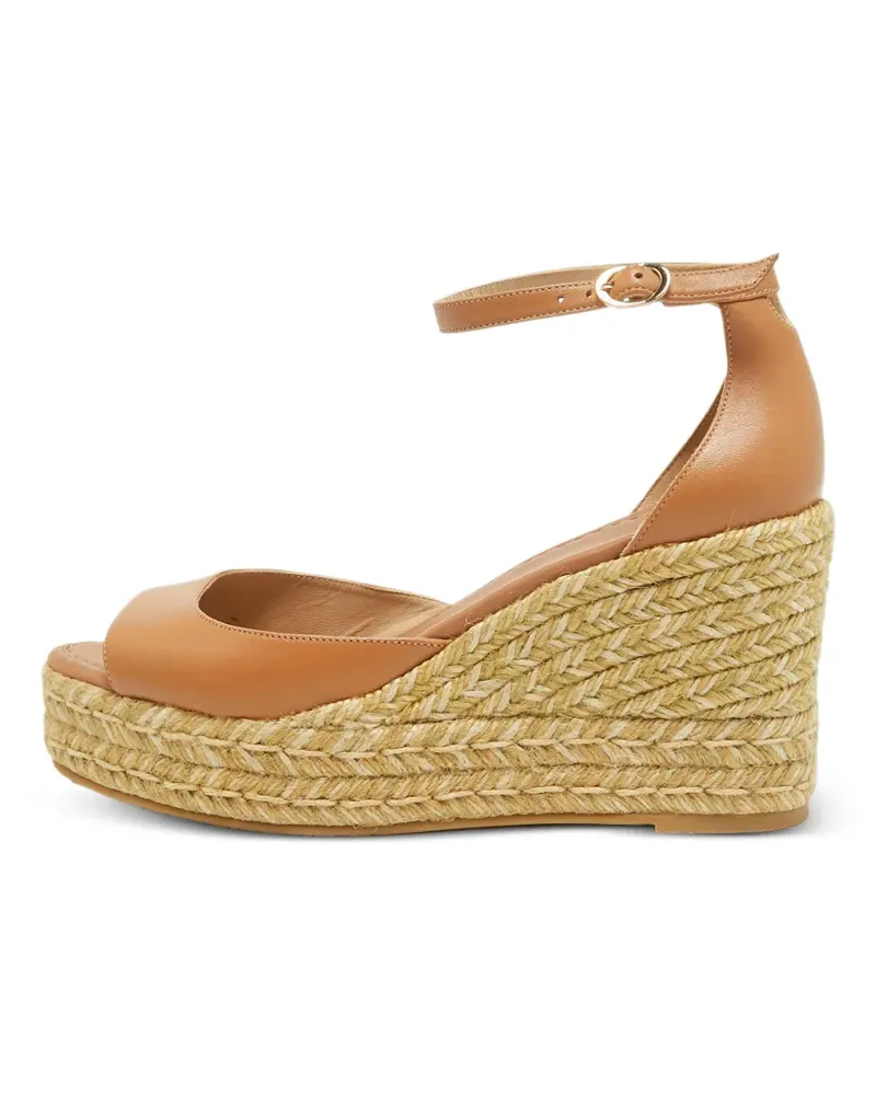 Stuart Weitzman ankle-strap heeled espadrilles - Braun Braun