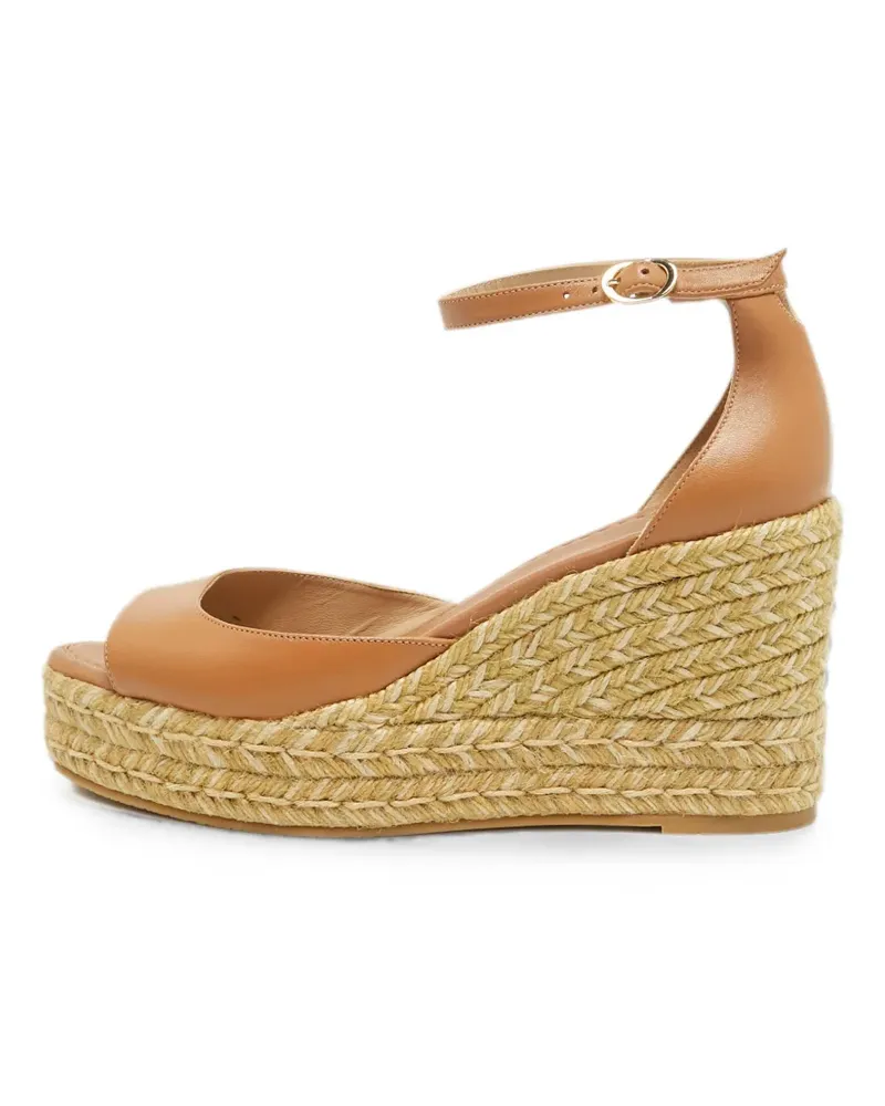 Stuart Weitzman ankle-strap heeled espadrilles - Braun Braun