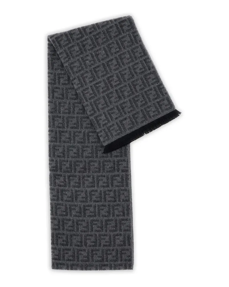 Fendi Schal mit Logo - Grau Grau