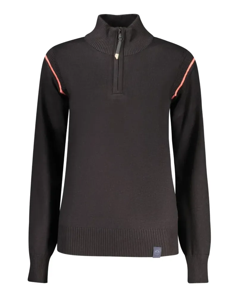North Sails half-zip contrast-piping sweater - Schwarz Schwarz