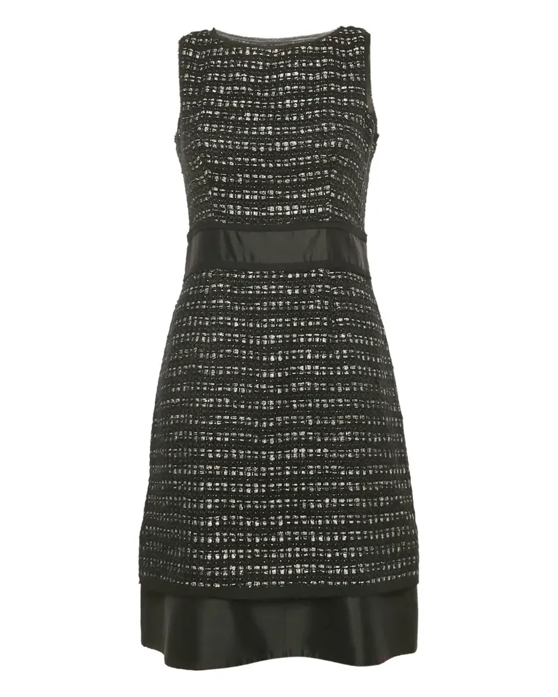 Carolina Herrera New York Tweed-Kleid im Layering-Look - Schwarz Schwarz