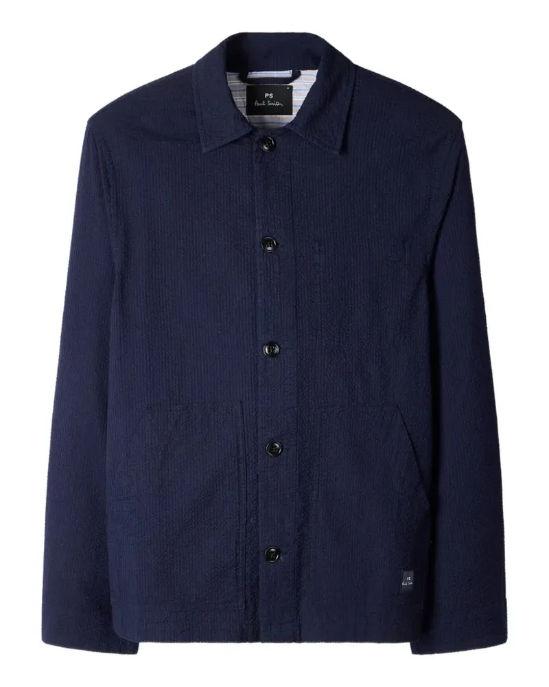 Paul Smith buttoned textured shirt jacket - Blau Blau