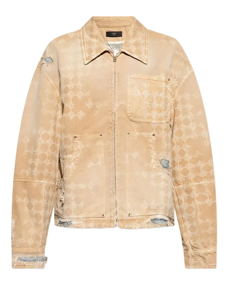 Amiri Jacke im Distressed-Look - Nude Nude