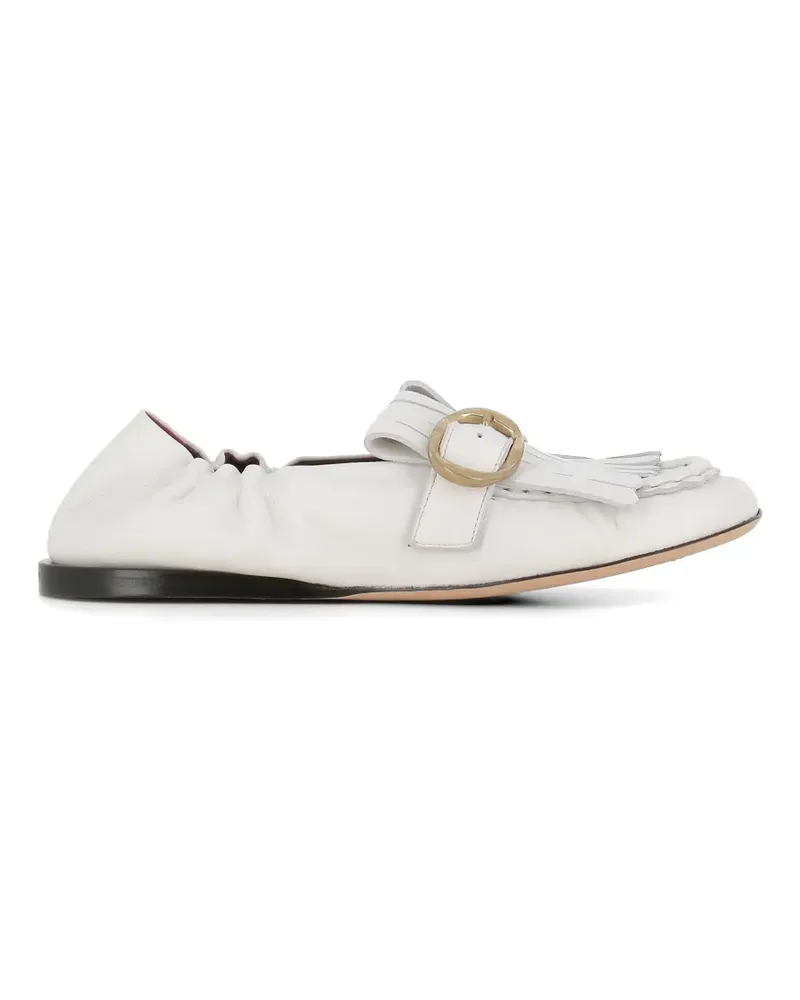 Paul Smith buckle fringed loafers - Weiß Weiß