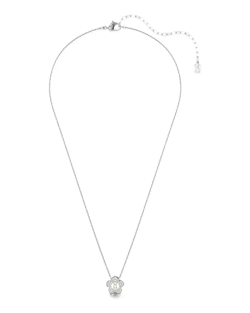 Swarovski x Ariana Grande crystal-embellished floral necklace - Silber Silber