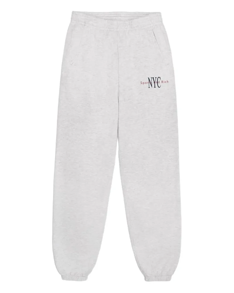 SPORTY & RICH NYC Jogginghose - Grau Grau