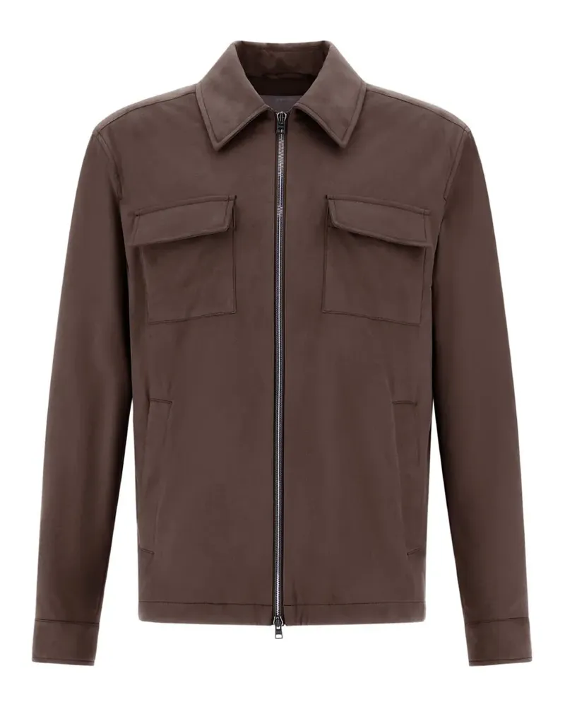 Herno Jacke in Wildlederoptik - Braun Braun