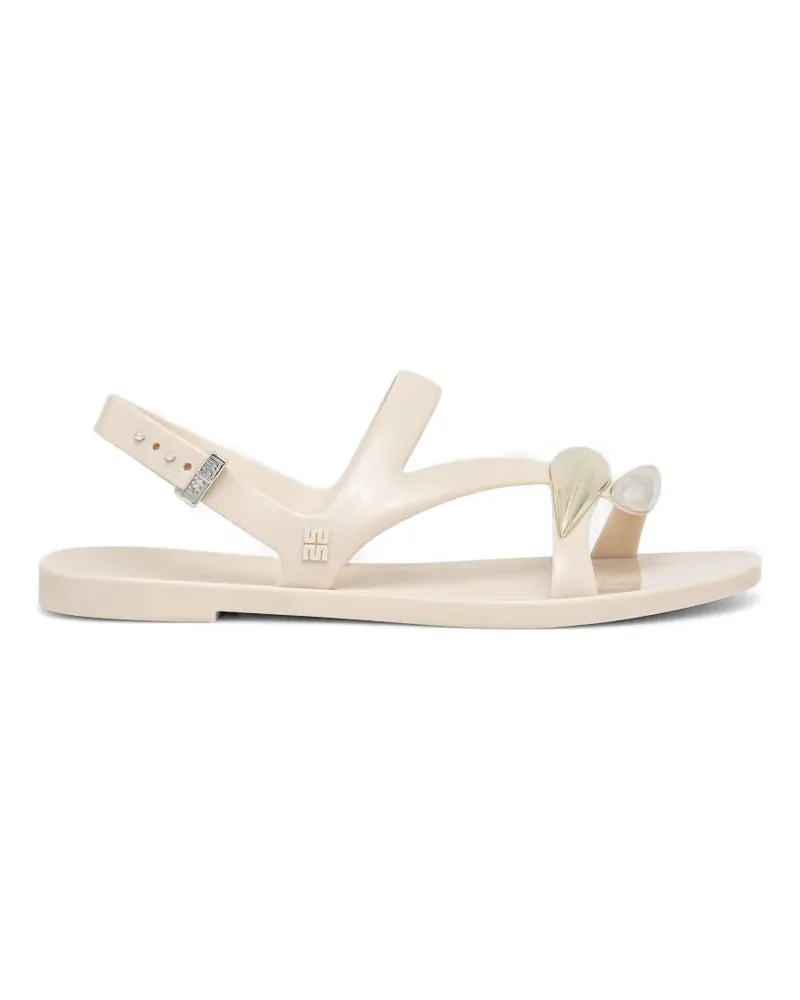 Melissa embellished buckled sandals - Nude Nude