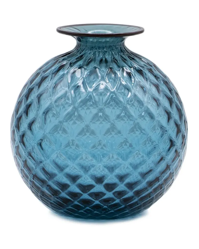 Venini Monofiore Balloton Vase aus Glas 16,5cm - Blau Blau
