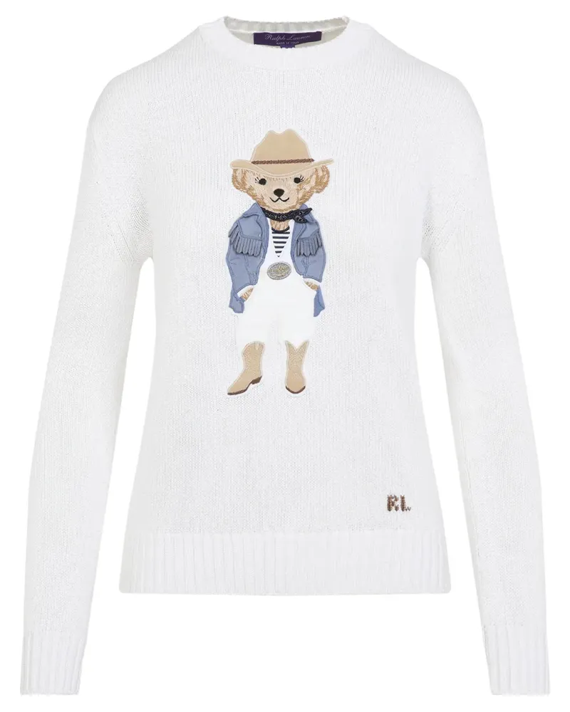 Ralph Lauren Pullover mit Polo Bear - Nude Nude