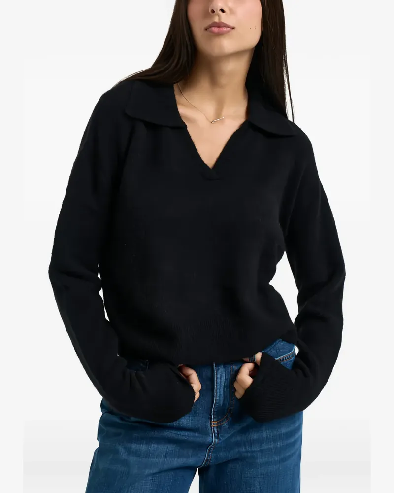 Patrizia Pepe Pullover mit V-Ausschnitt - Schwarz Schwarz