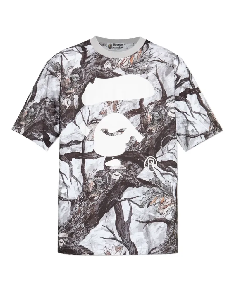 BAPE T-Shirt mit Logo-Print - Grau Grau