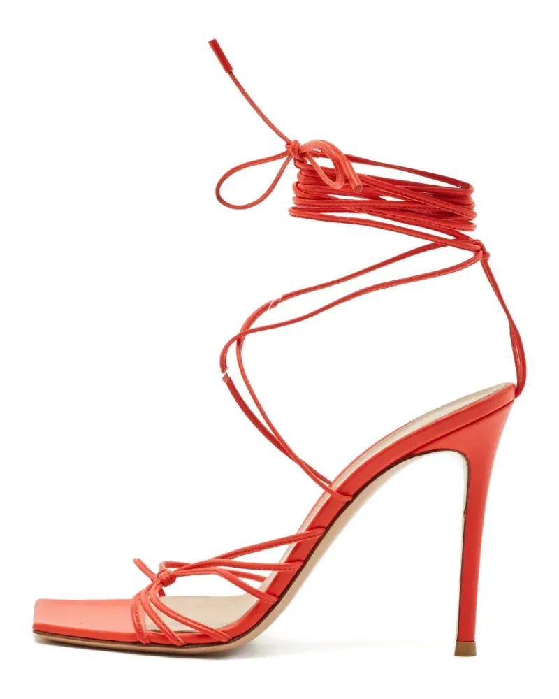 Gianvito Rossi square leather sandals - Rot Rot