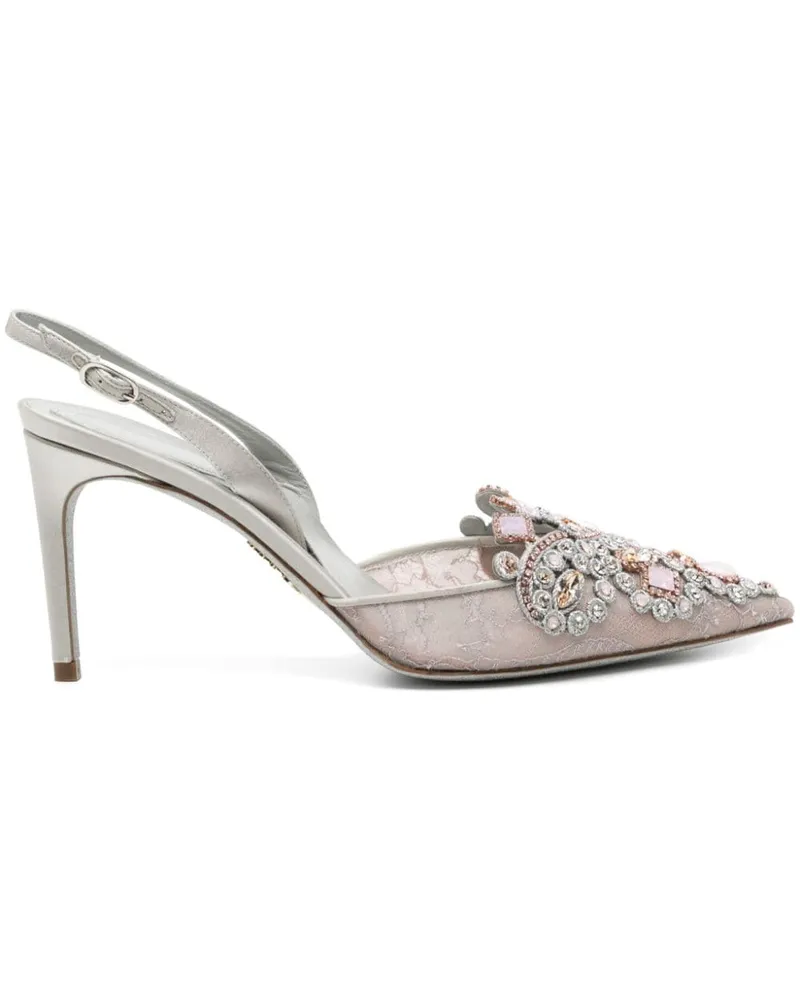 René Caovilla Veneziana Pumps 90mm - Grau Grau