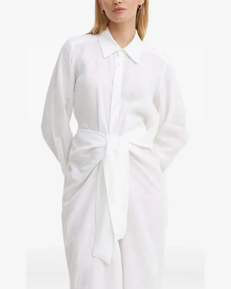 A.L.C. Carson Hemdkleid mit Schnürung - Weiß Weiß