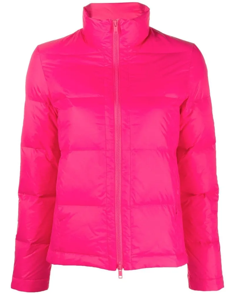 Yves Salomon Daunenjacke mit Logo-Patch Rosa