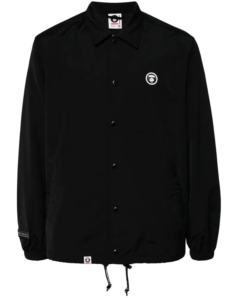 BAPE Jacke mit Logo-Patch - Schwarz Schwarz