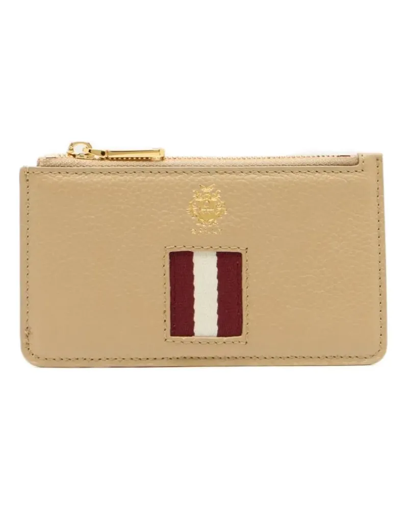 Bally stripe logo-motif wallet - Nude Nude