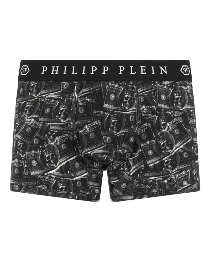 Philipp Plein Boxershorts im Layering-Look - Schwarz Schwarz